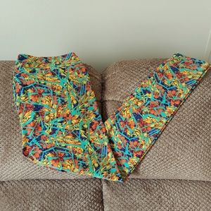 Nwot's Lularoe Nature Floral TC Leggings